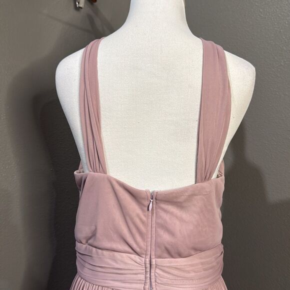 Birdy Grey Pink Halter Kiko Dusty Rose Bridesmaid Wedding Guest Prom Dress - Picture 11 of 14